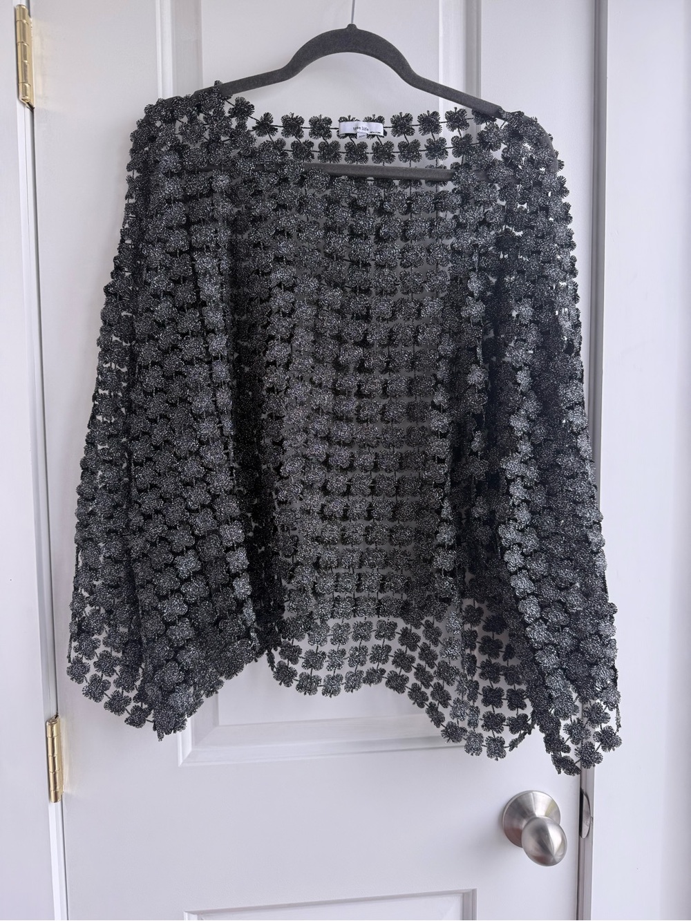 Incredible & unique floral open knit blouse size XXL